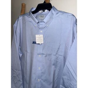 NWT LL Bean Mens 18-33 Baby Blue Long Sleeve Dress Shirt- NWT